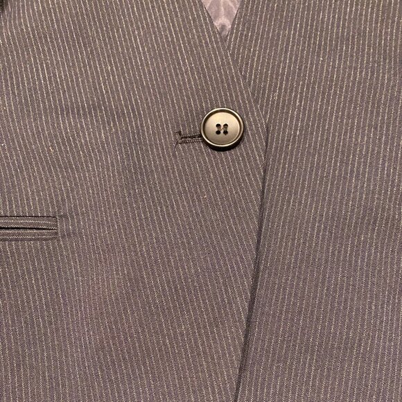 Worthington NWT Women's Navy w Gray Stripe Short Blazer Jacket Business Size XL - Picture 4 of 8